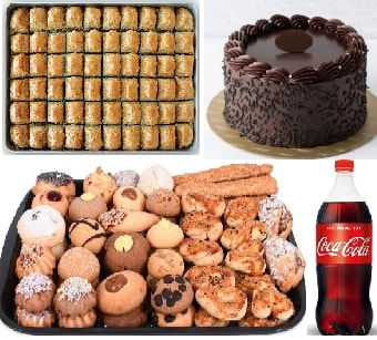 Tatlı ve Tuzlu Bir Arada: Pasta Baklava Kuru Pasta ve Soğuk Kola Samsun pasta